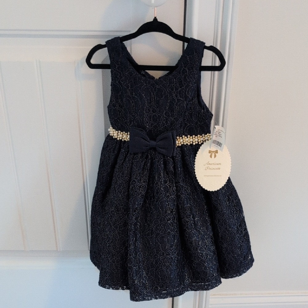 American Princess Midnight Blue Lace Dress